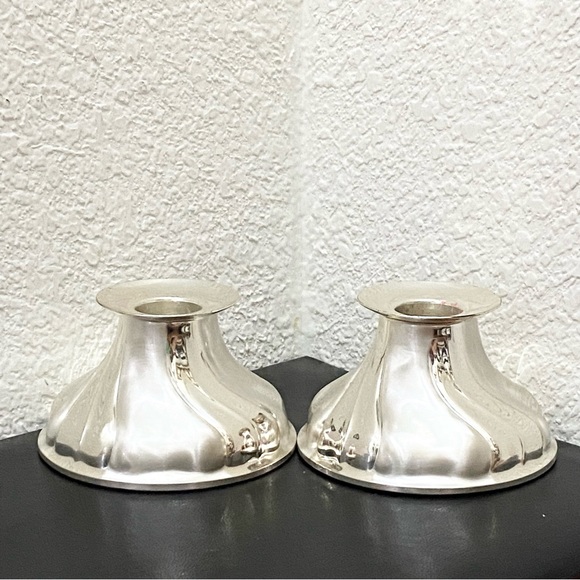 Pair Of Vintage WMF EP BRASS GERMANY Silver Plate Candle Holders - Picture 2 of 13